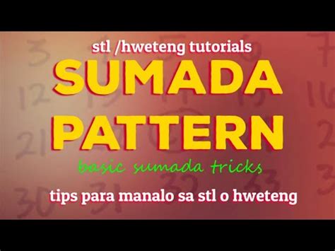 stl sumada pattern|STL SUMADA PATTERN: PINAKAMADALING SUMADA GAMIT .